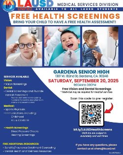 Spanish Flyer for Free Health Services Event